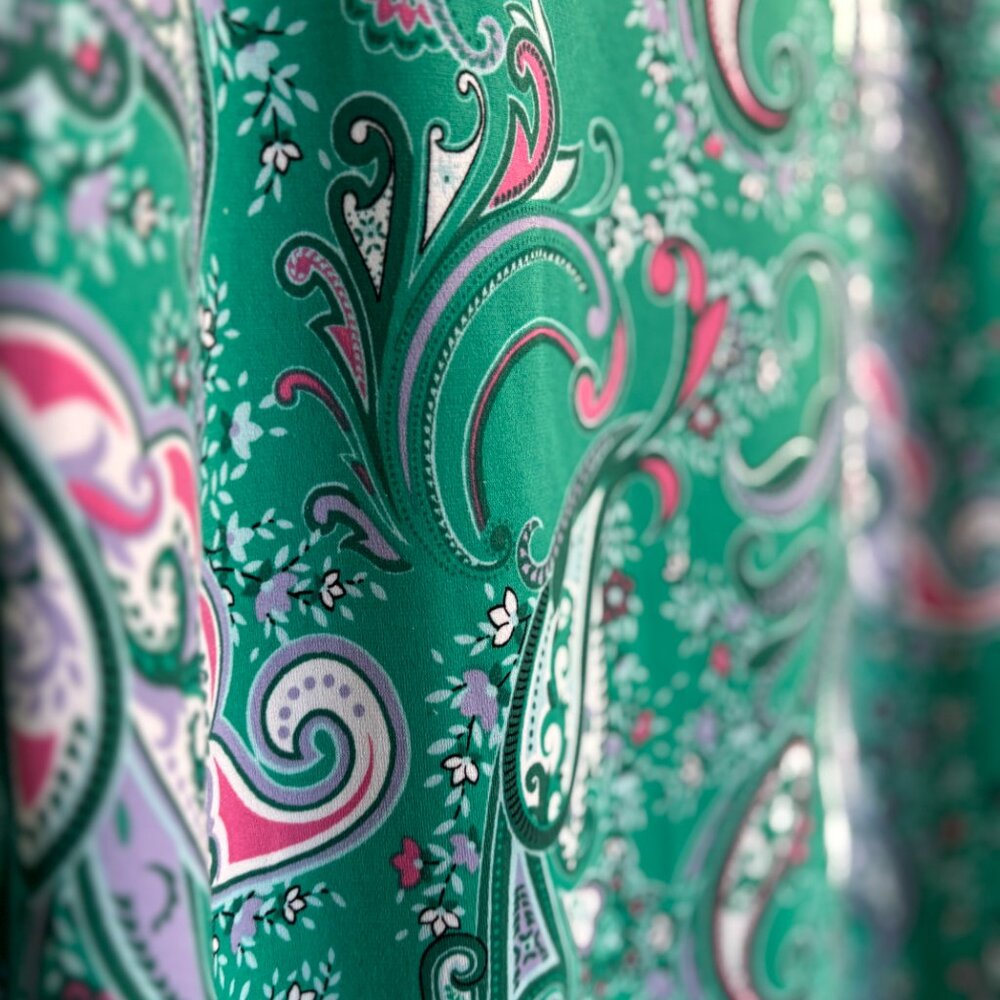 Magnolia Grace Green Paisley Sleeveless Dress Size Large - Picture 3 of 12